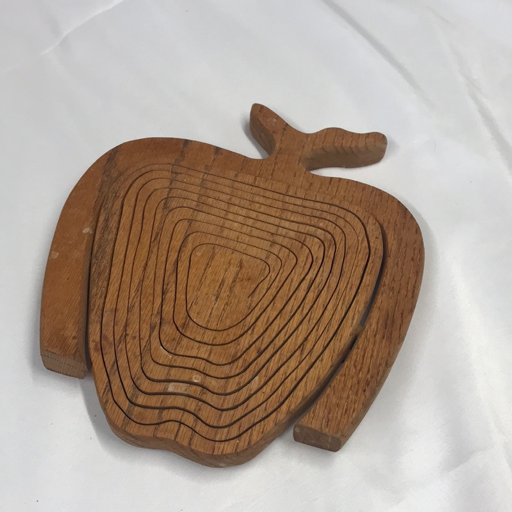 Wooden Apple Trivet
